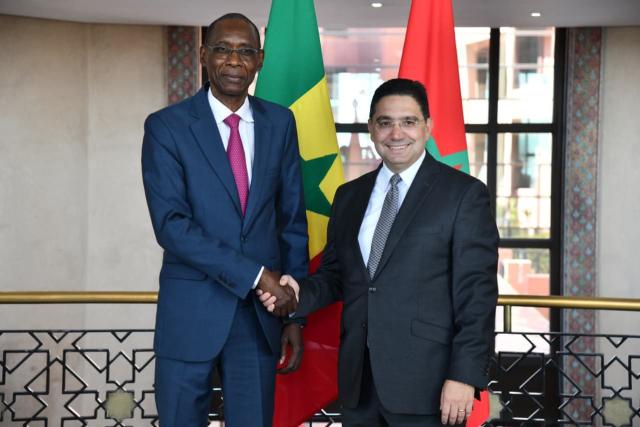 S.E.M. Cheikh NIANG, Ministre de l’Intégration africaine, des Affaires étrangères et des Sénégalais de l’Extérieur et S.E.M. Nasser Bourita 